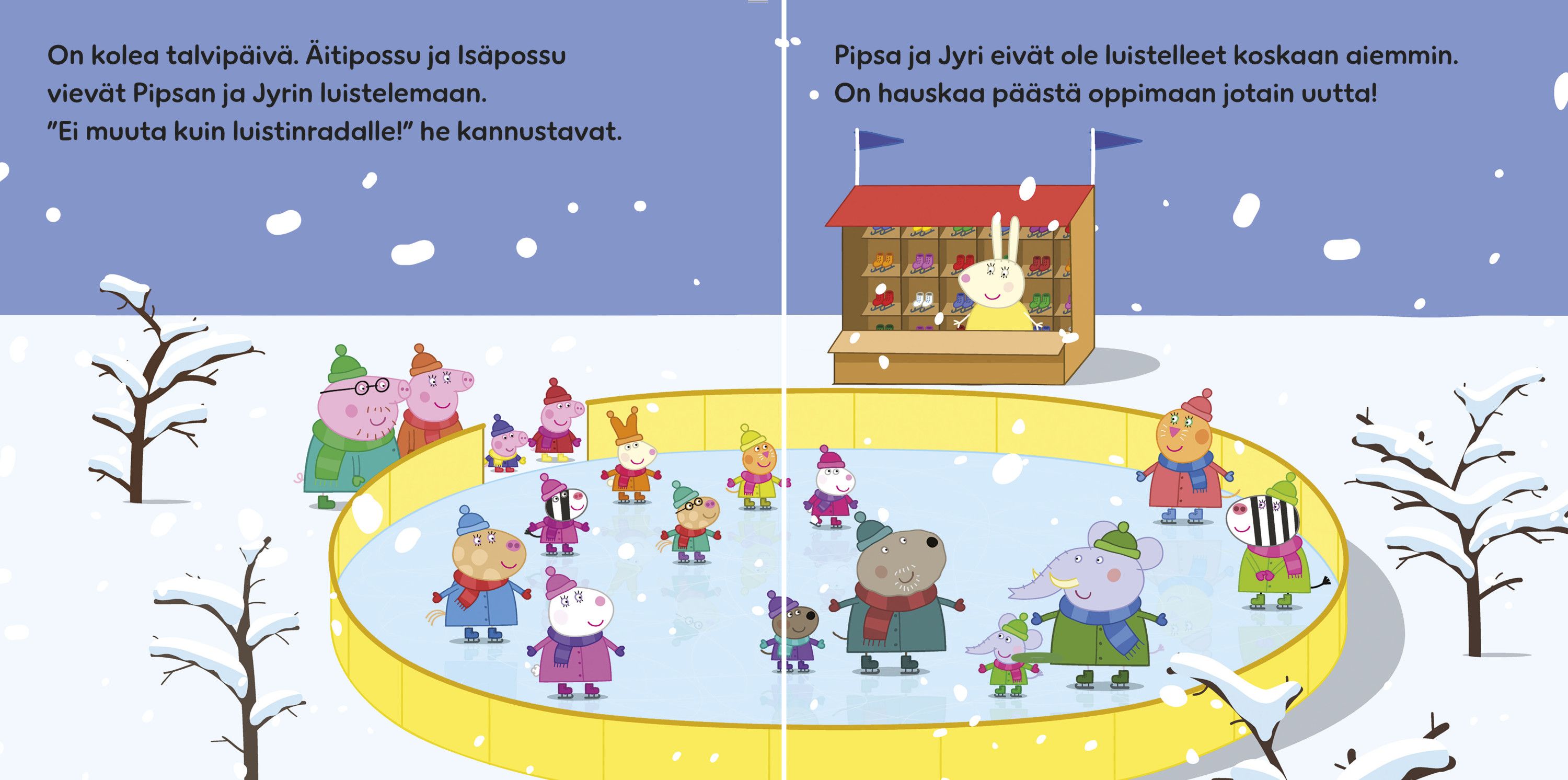 Pipsa Possu - Pipsa oppii luistelemaan