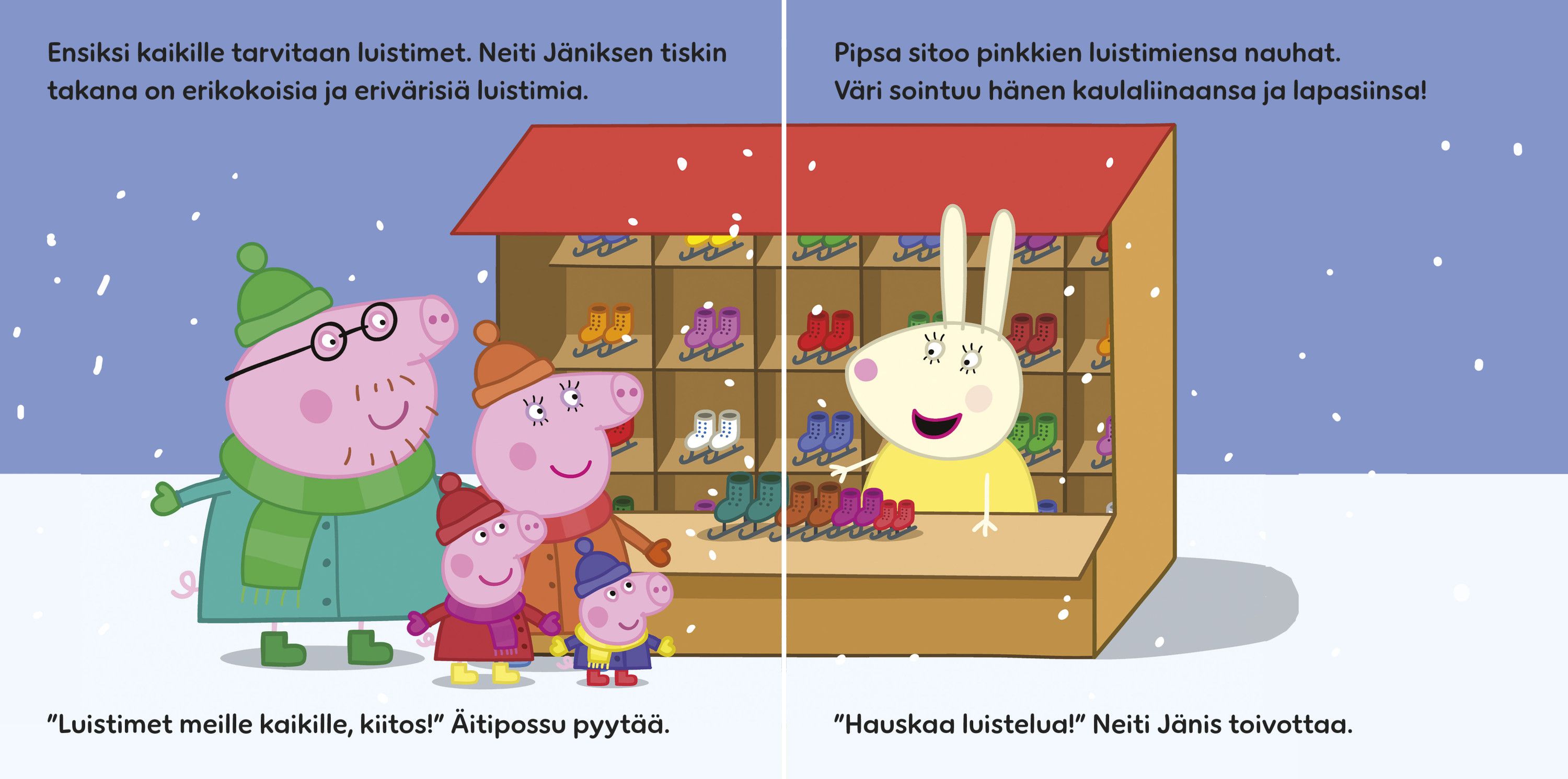 Pipsa Possu - Pipsa oppii luistelemaan