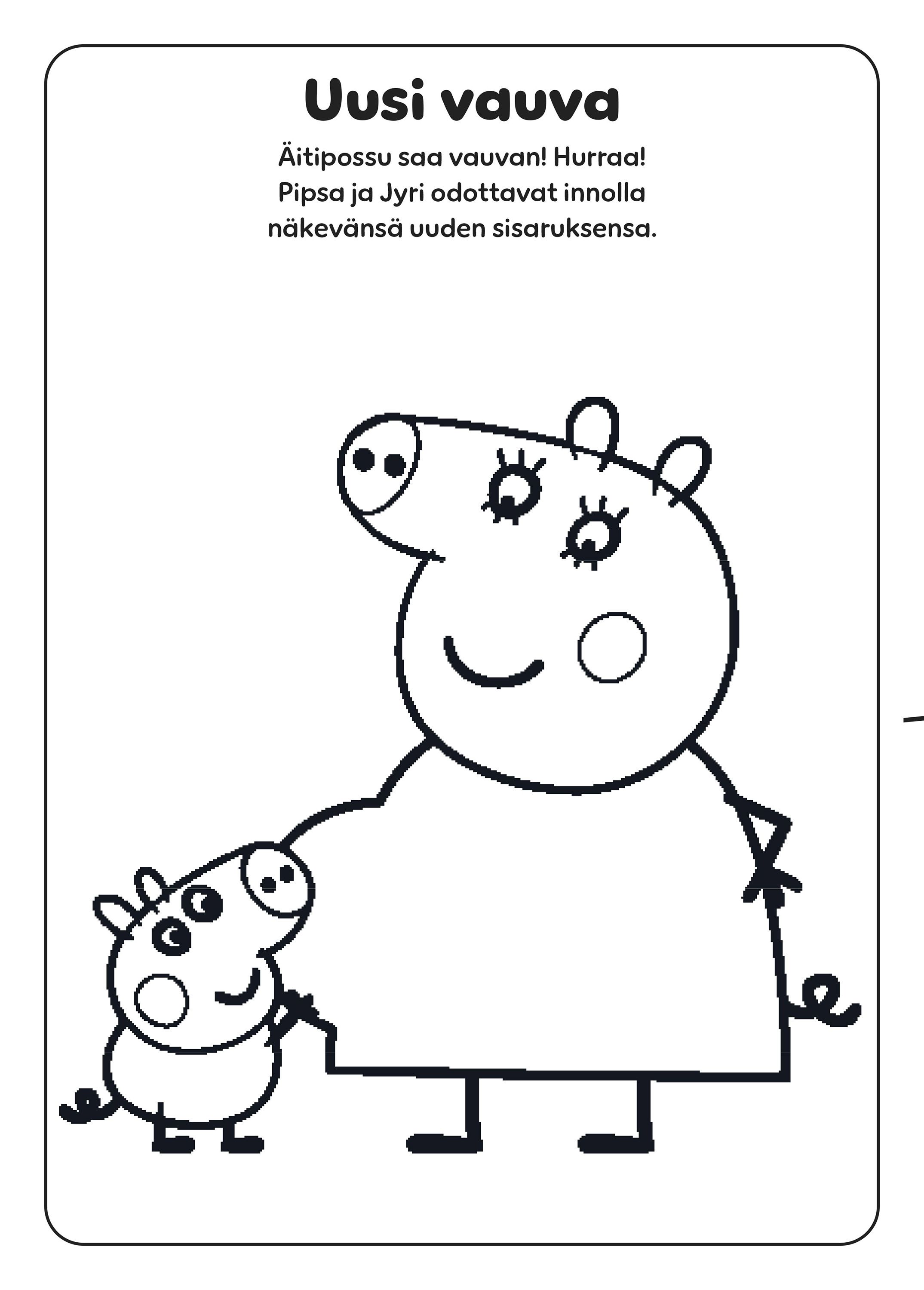 Pipsa Possu - Värityskirja Perheonnea