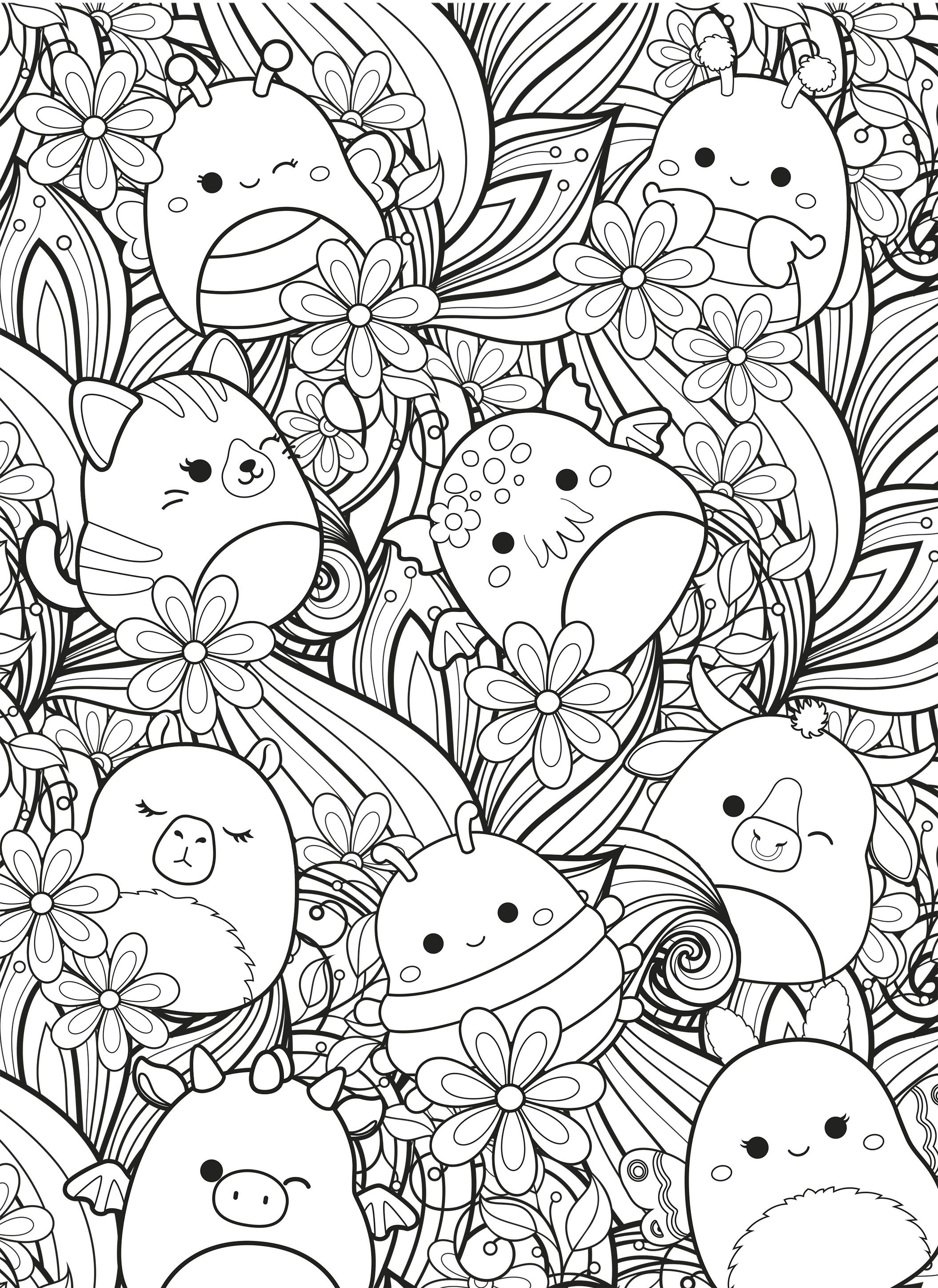 Squishmallows - Värileikki Mallow Days Väritysposterit