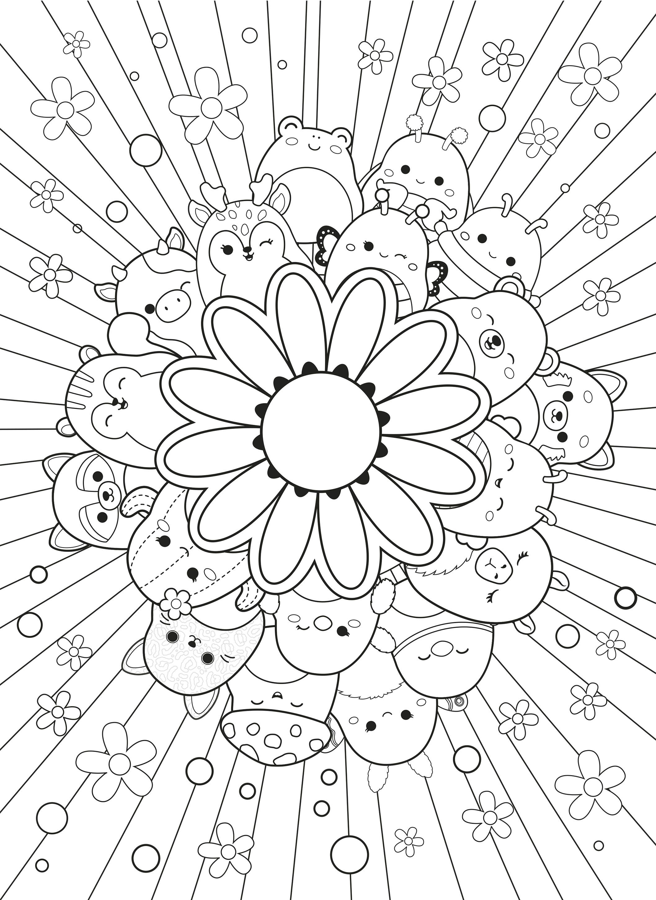 Squishmallows - Värileikki Mallow Days Väritysposterit