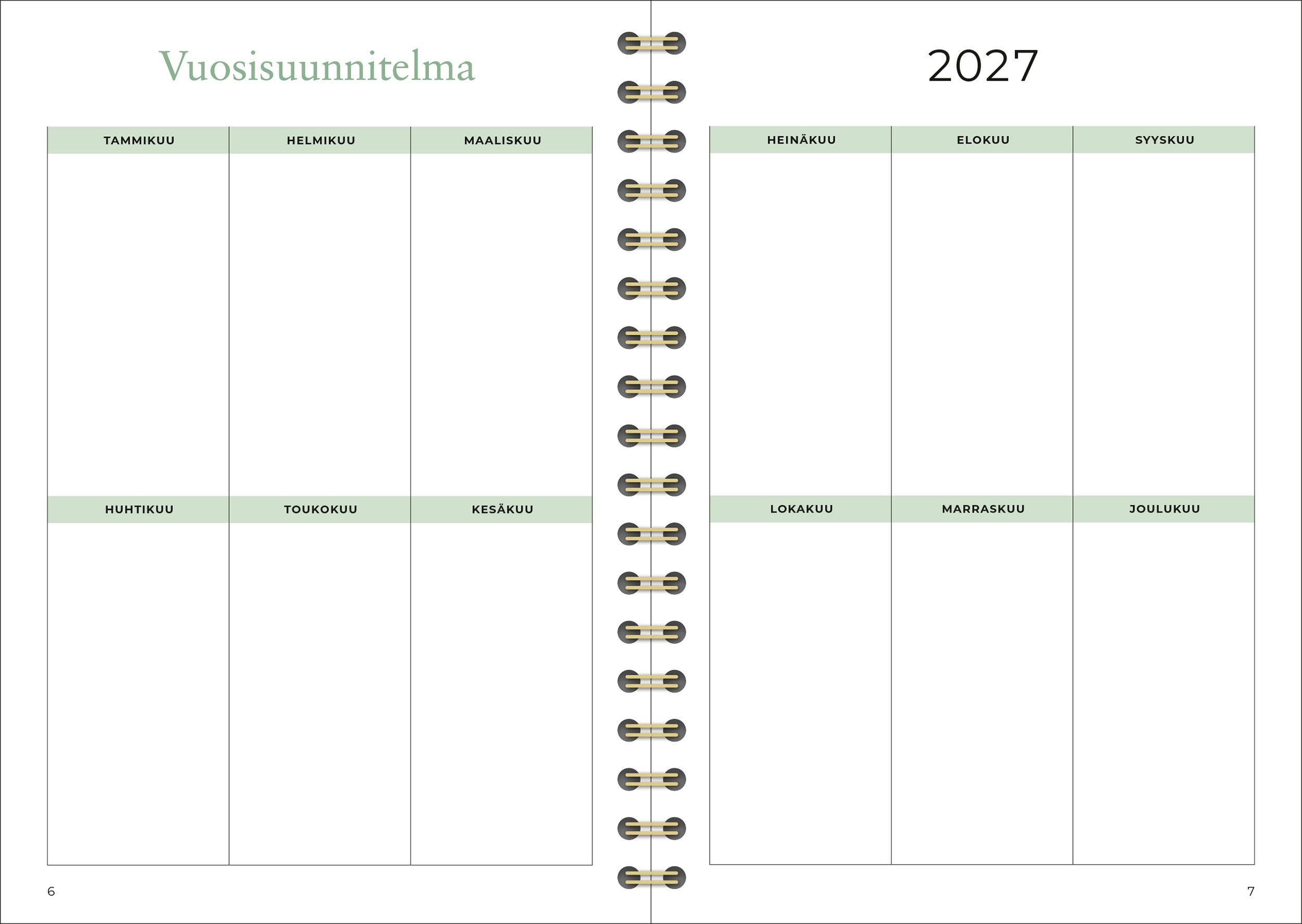 Arjen onni Planner 2027