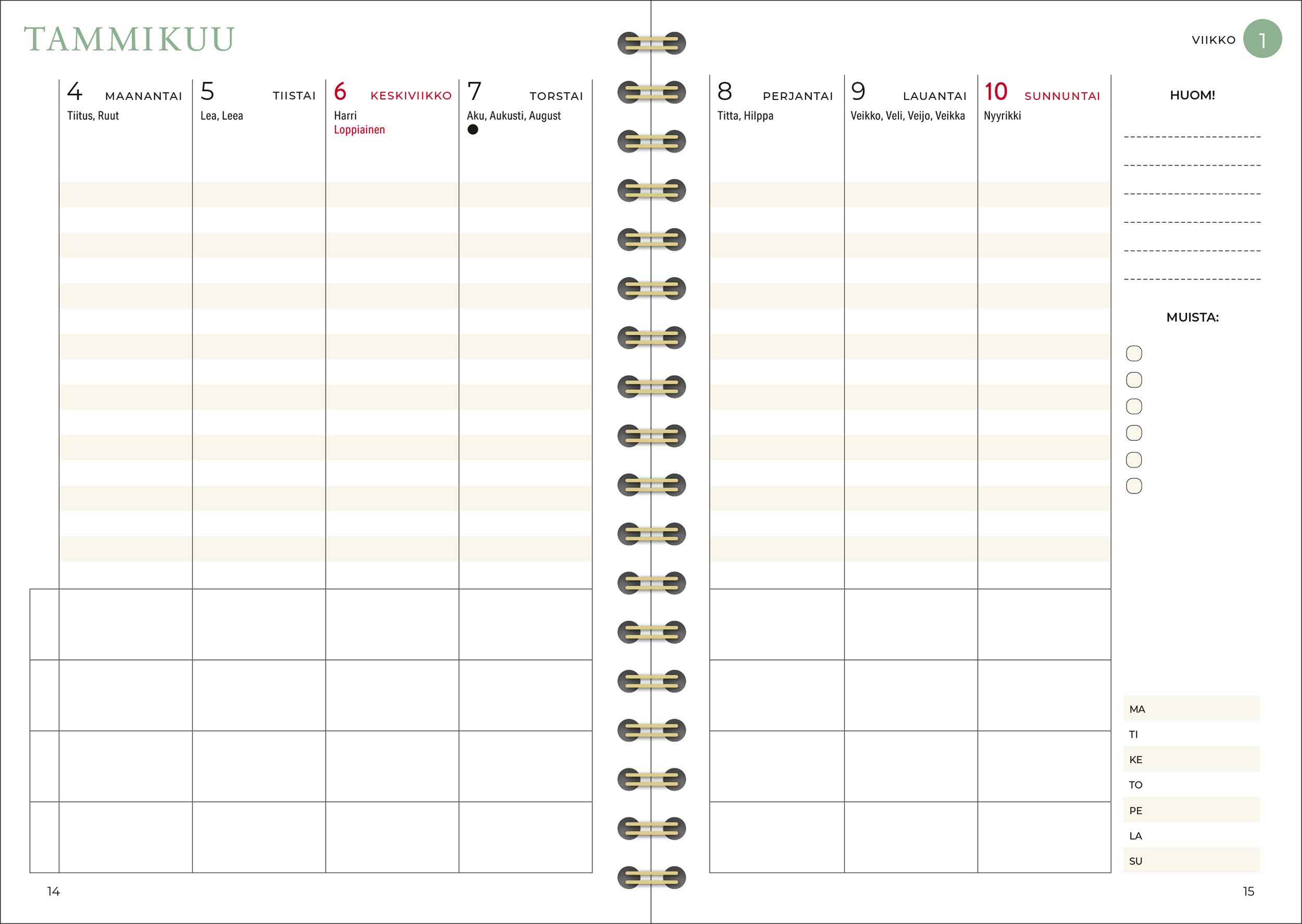 Arjen onni Planner 2027